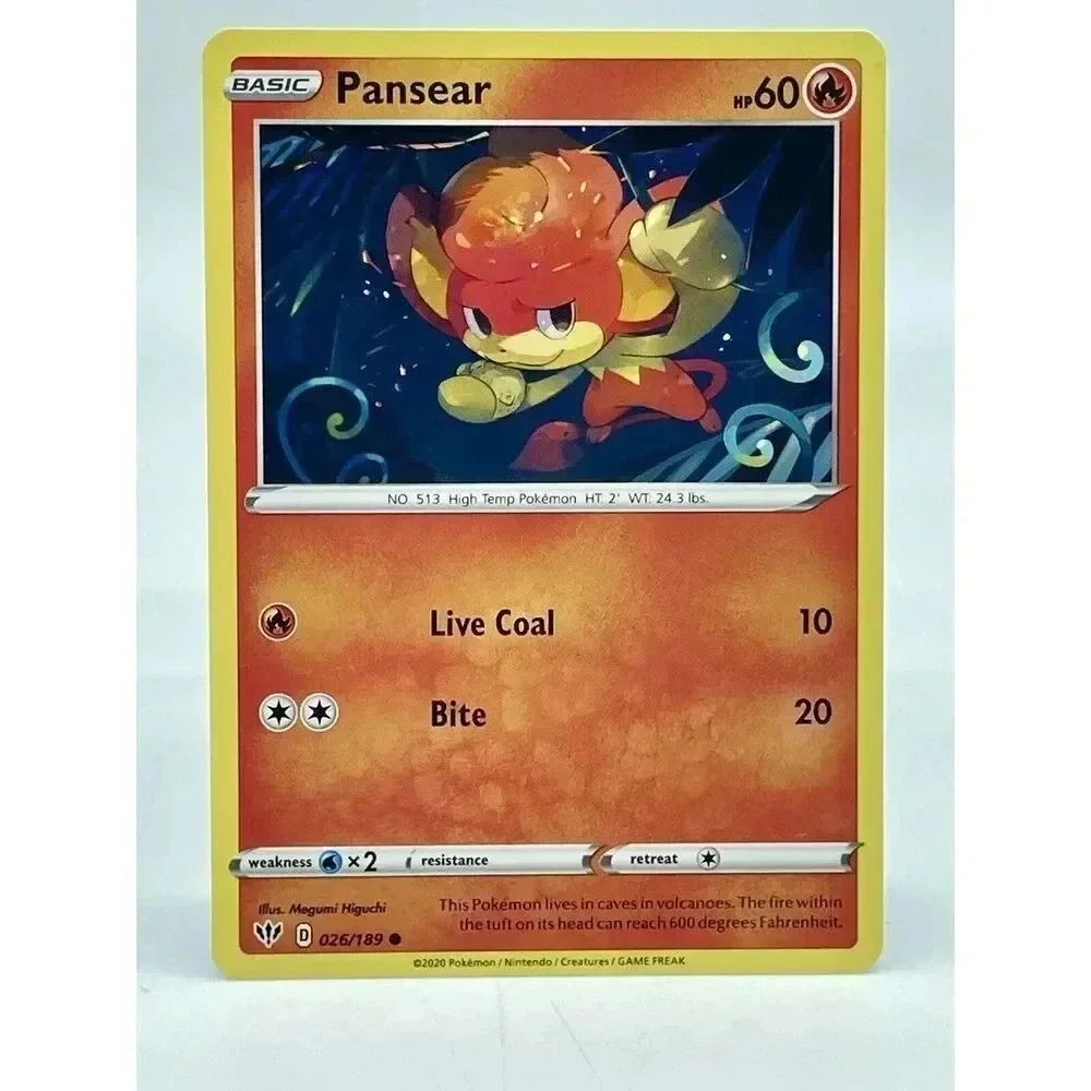 Pansear 026/189 Common Darkness Ablaze Non-Holo Pokemon TCG Mint Unplayed